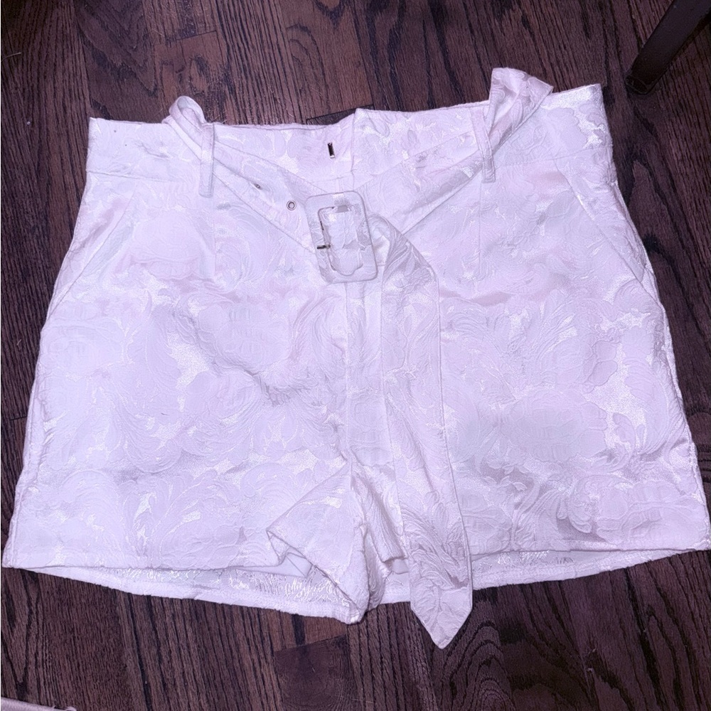Missguided White High Waist Women's Shorts